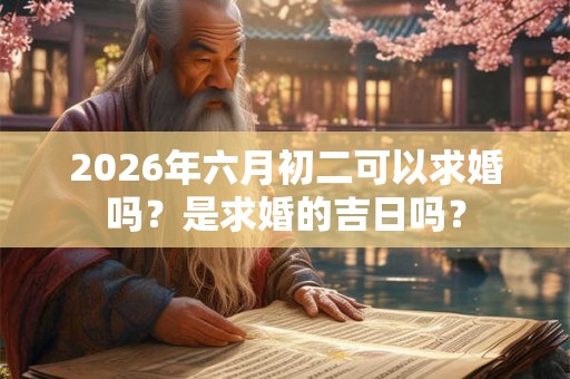 2026年六月初二可以求婚吗？是求婚的吉日吗？