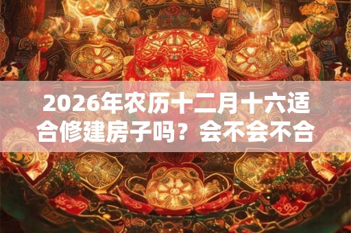2026年农历十二月十六适合修建房子吗？会不会不合适？