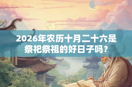 2026年农历十月二十六是祭祀祭祖的好日子吗？