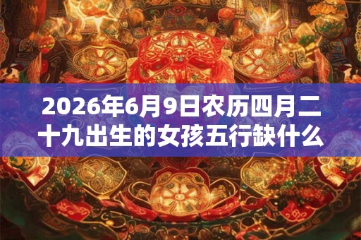 2026年6月9日农历四月二十九出生的女孩五行缺什么 2026年6月9日农历四月二十九出生的女孩五行缺什么