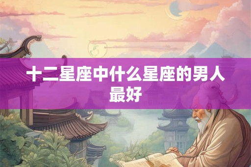 十二星座中什么星座的男人最好