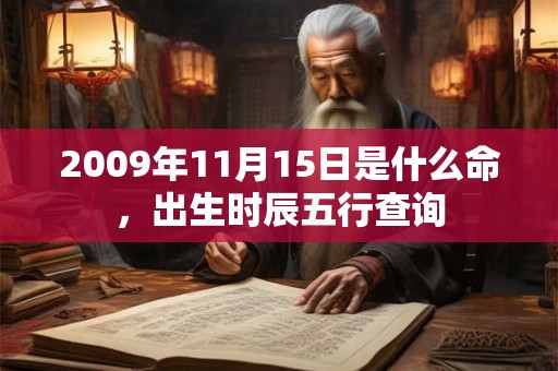 2009年11月15日是什么命,出生时辰五行查询 2009年11月15日是什么命,出生时辰五行查询