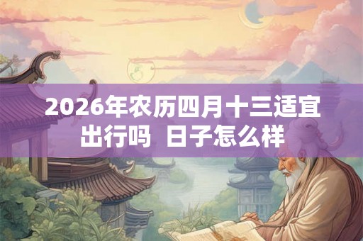 2026年农历四月十三适宜出行吗  日子怎么样