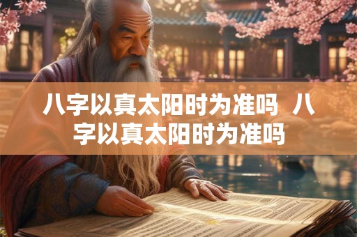八字以真太阳时为准吗 八字以真太阳时为准吗 八字以真太阳时为准吗 八字以真太阳时为准吗