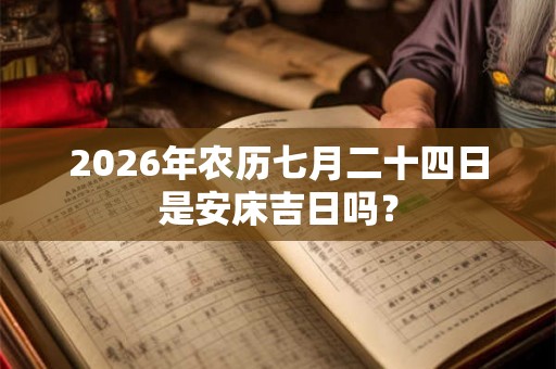 2026年农历七月二十四日是安床吉日吗？