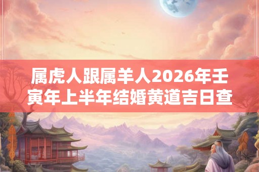 属虎人跟属羊人2026年壬寅年上半年结婚黄道吉日查询