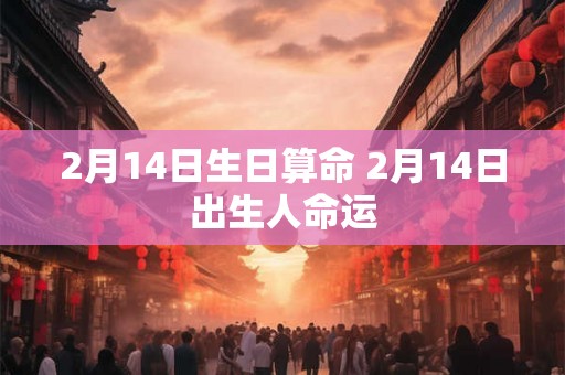 2月14日生日算命 2月14日出生人命运