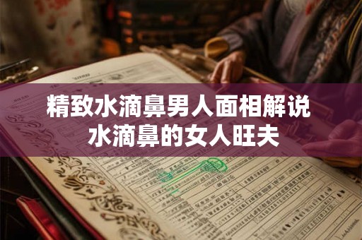 精致水滴鼻男人面相解说  水滴鼻的女人旺夫