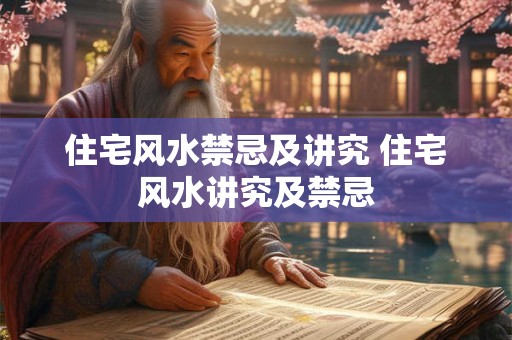住宅风水禁忌及讲究 住宅风水讲究及禁忌 住宅风水禁忌及讲究 住宅风水讲究及禁忌