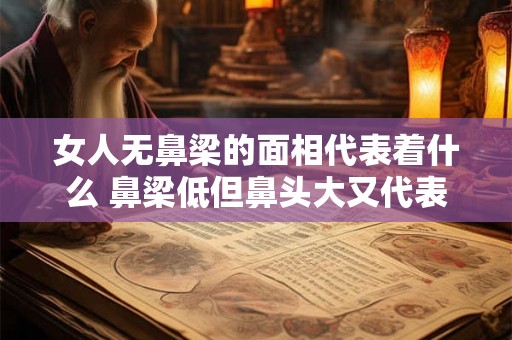 女人无鼻梁的面相代表着什么 鼻梁低但鼻头大又代表着什么