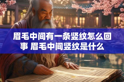 眉毛中间有一条竖纹怎么回事 眉毛中间竖纹是什么