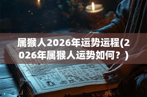 属猴人2026年运势运程(2026年属猴人运势如何？)