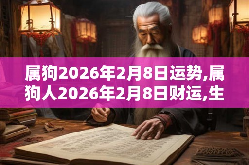 属狗2026年2月8日运势,属狗人2026年2月8日财运,生肖狗2026年2月8日运势