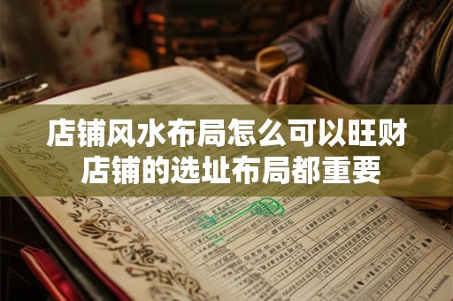 店铺风水布局怎么可以旺财 店铺的选址布局都重要