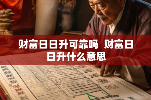 财富日日升可靠吗  财富日日升什么意思