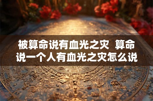 被算命说有血光之灾 算命说一个人有血光之灾怎么说 被算命说有血光之灾 算命说一个人有血光之灾怎么说