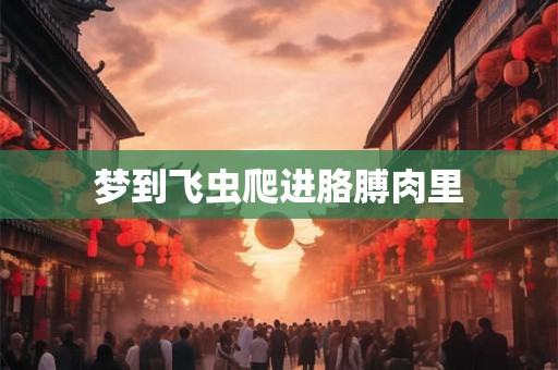 梦到飞虫爬进胳膊肉里