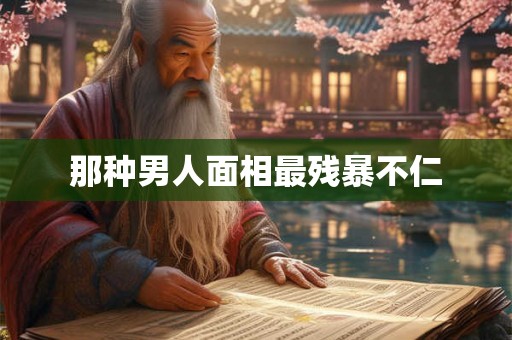 那种男人面相最残暴不仁