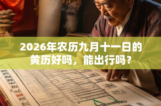 2026年农历九月十一日的黄历好吗，能出行吗？