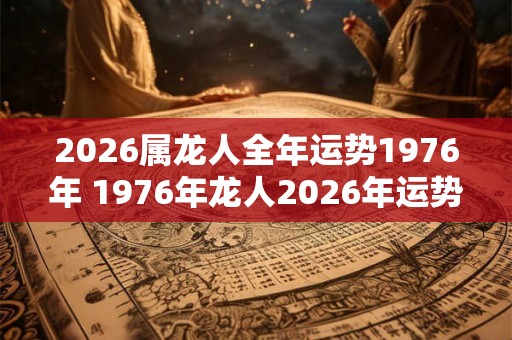 2026属龙人全年运势1976年 1976年龙人2026年运势如何