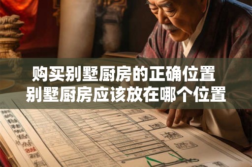购买别墅厨房的正确位置 别墅厨房应该放在哪个位置购买