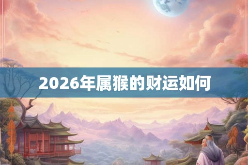 2026年属猴的财运如何