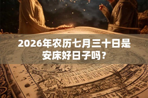 2026年农历七月三十日是安床好日子吗？