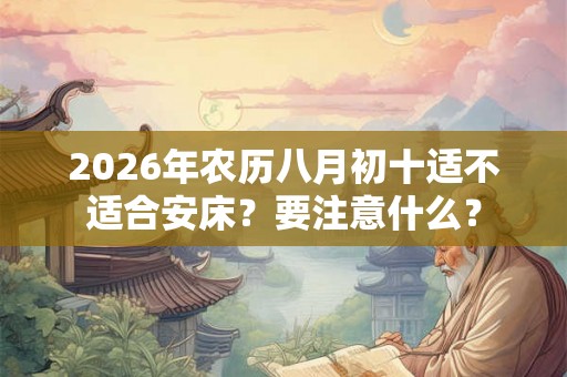 2026年农历八月初十适不适合安床？要注意什么？
