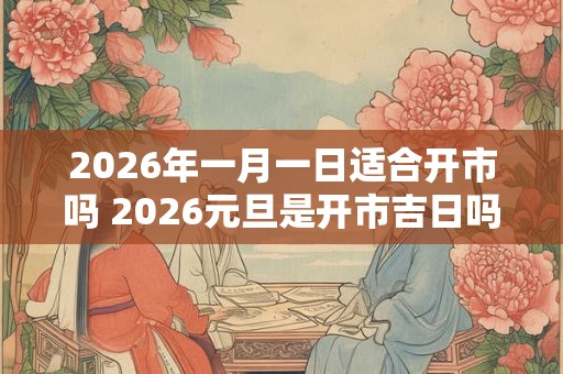 2026年一月一日适合开市吗 2026元旦是开市吉日吗