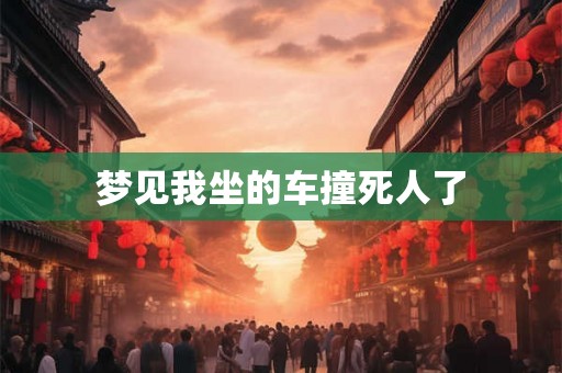 梦见我坐的车撞死人了