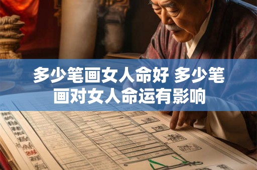多少笔画女人命好 多少笔画对女人命运有影响 多少笔画女人命好 多少笔画对女人命运有影响
