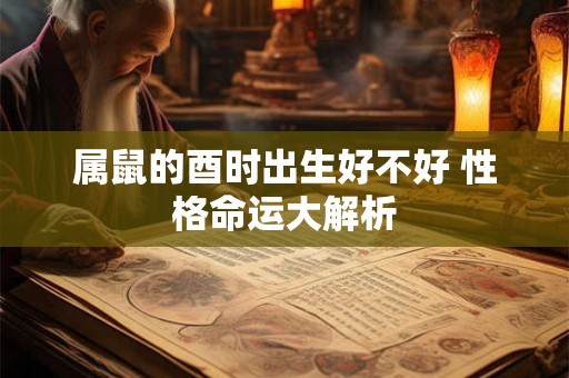 属鼠的酉时出生好不好 性格命运大解析