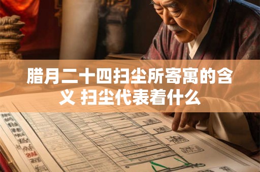 腊月二十四扫尘所寄寓的含义 扫尘代表着什么