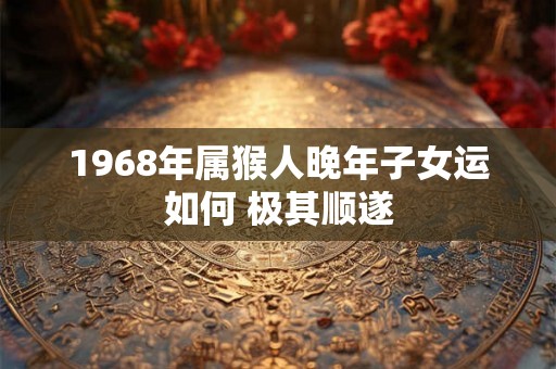 1968年属猴人晚年子女运如何 极其顺遂