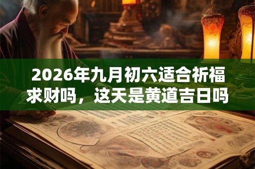 2026年九月初六适合祈福求财吗，这天是黄道吉日吗？