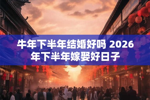 牛年下半年结婚好吗 2026年下半年嫁娶好日子 牛年下半年结婚好吗 2026年下半年嫁娶好日子