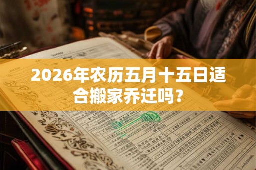 2026年农历五月十五日适合搬家乔迁吗? 2026年农历五月十五日适合搬家乔迁吗?
