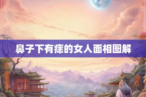 鼻子下有痣的女人面相图解