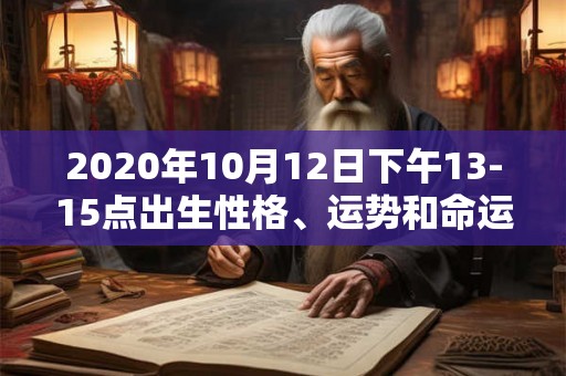2020年10月12日下午13-15点出生性格、运势和命运