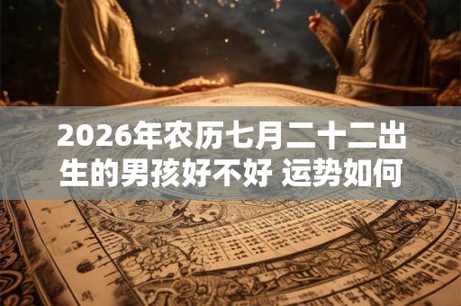 2026年农历七月二十二出生的男孩好不好 运势如何