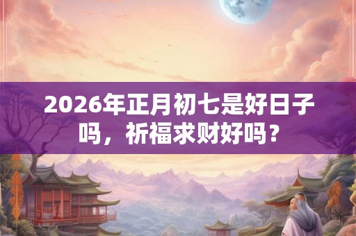 2026年正月初七是好日子吗，祈福求财好吗？