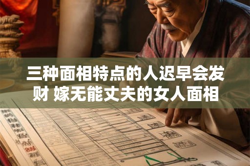 三种面相特点的人迟早会发财 嫁无能丈夫的女人面相 三种面相特点的人迟早会发财 嫁无能丈夫的女人面相