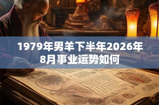 1979年男羊下半年2026年8月事业运势如何 1979年男羊下半年2026年8月事业运势如何