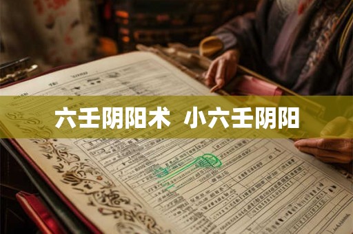六壬阴阳术  小六壬阴阳