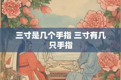 三寸是几个手指 三寸有几只手指