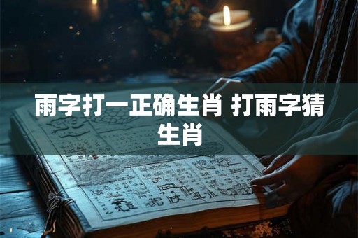 雨字打一正确生肖 打雨字猜生肖 雨字打一正确生肖 打雨字猜生肖