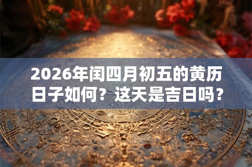 2026年闰四月初五的黄历日子如何?这天是吉日吗? 2026年闰四月初五的黄历日子如何?这天是吉日吗?