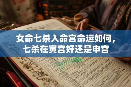 女命七杀入命宫命运如何，七杀在寅宫好还是申宫