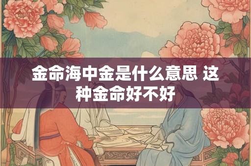 金命海中金是什么意思 这种金命好不好