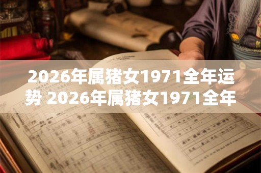 2026年属猪女1971全年运势 2026年属猪女1971全年运势如何